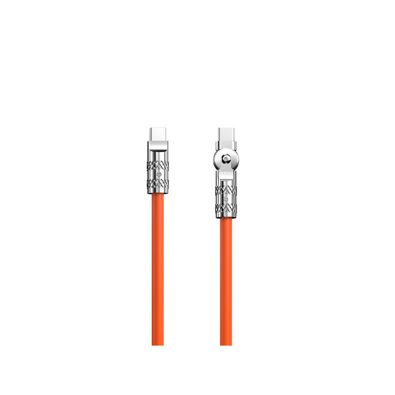 DUDAO L24CC 120W USB-C - USB-C Cable USB-kaapeli 1 m USB C Oranssi