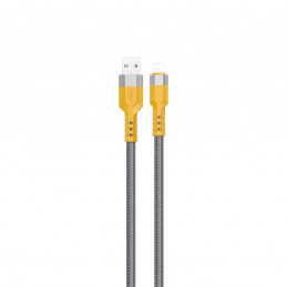 DUDAO 30W USB - Lightning cable 1 m Harmaa, Keltainen