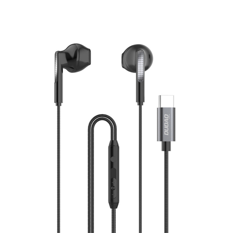 DUDAO X3Pro USB-C headphone Black Kuulokkeet Langallinen In-ear Puhelut Musiikki Urheilu Päivittäinen USB Type-C Musta