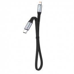 DUDAO USB-C to Lightning 20W PD 0.23m Cable Black - Kabel - Digital Daten 0,23 m Musta