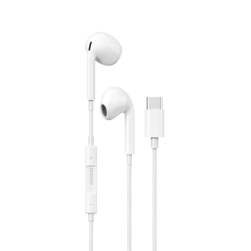 DUDAO Sluchawki X14PROT Kuulokkeet Langallinen In-ear Musiikki Päivittäin USB Type-C Valkoinen