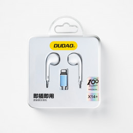 DUDAO X14+ in-ear headphones White Kuulokkeet Langallinen Musiikki Päivittäin Valkoinen