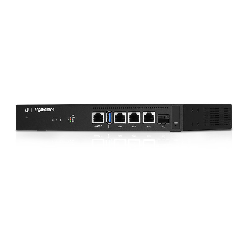 Ubiquiti EdgeRouter 4 langallinen reititin Gigabitti Ethernet Musta