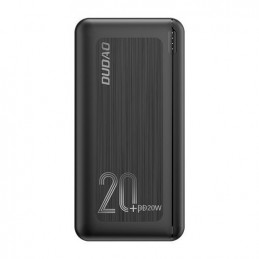 DUDAO powerbank 20000 mAh Power Delivery 20 W Quick Charge 3.0 2x USB   USB Type C black (K12PQ + black) Polymeeri Musta