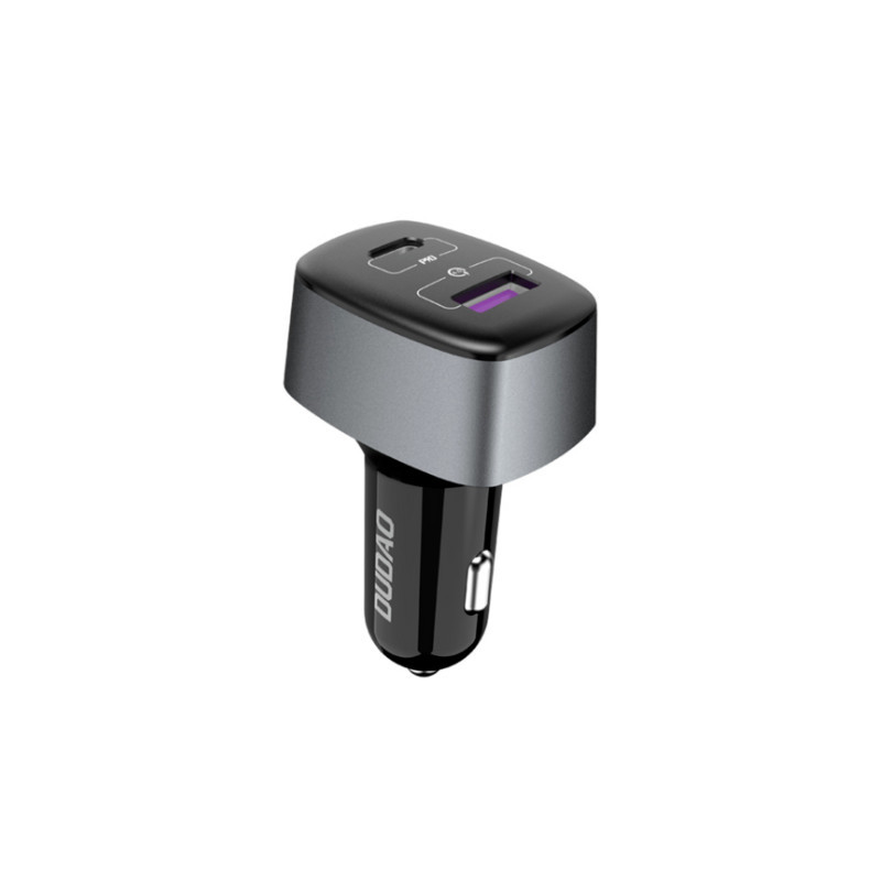 DUDAO R7XS 60W Car Charger Universaali Musta, Harmaa Tupakansytytin Pikalataus Auto