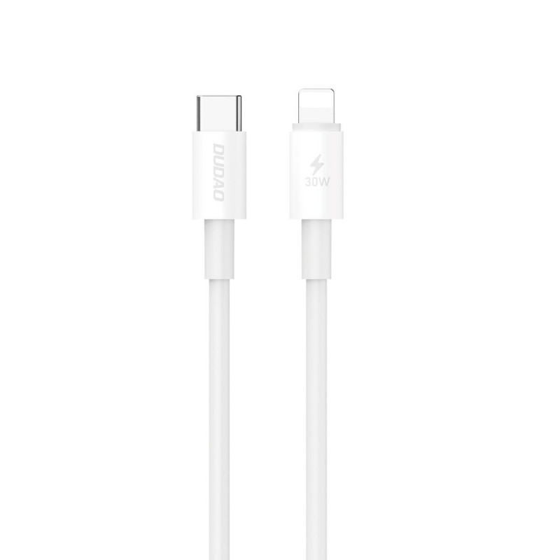 DUDAO L7SCL USB-C to cable 30W 2m white 1 m Valkoinen