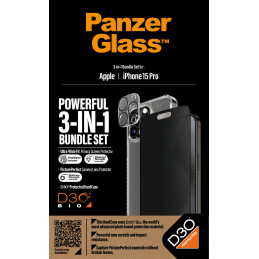 PanzerGlass Privacy 3-in-1-Pack iPhone 2023 6.1 Pro Kirkas näytönsuoja Apple 1 kpl