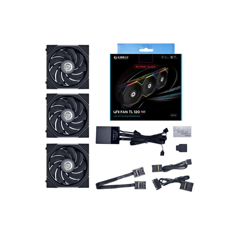 Lian Li UNI FAN TL Tietokonekotelo Tuuletin 12 cm Musta