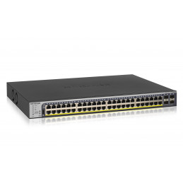 NETGEAR 52PT GE POE+SMART SWITCH Hallittu L2 L3 L4 Gigabit Ethernet (10 100 1000) Power over Ethernet -tuki 1U Musta