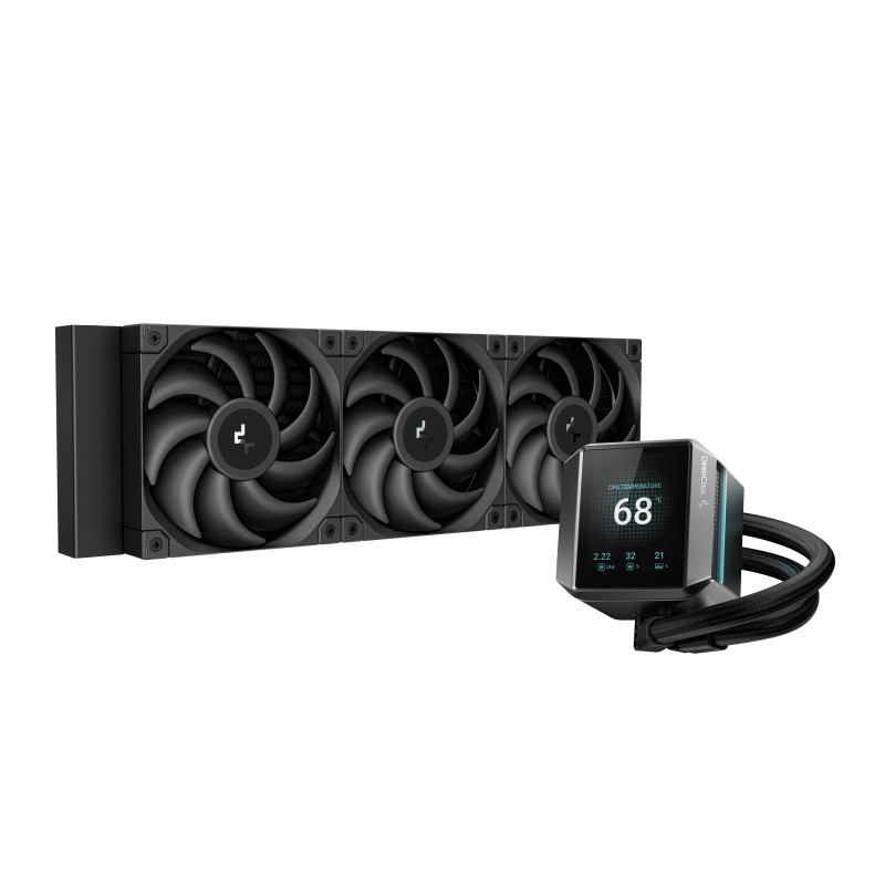 DeepCool MYSTIQUE 360 Suoritin All-in-one-nesteenjäähdytin 12 cm Musta 1 kpl