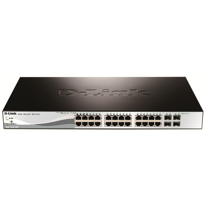 D-Link DGS-1210-28P Hallittu L2 Gigabit Ethernet (10 100 1000) Power over Ethernet -tuki 1U