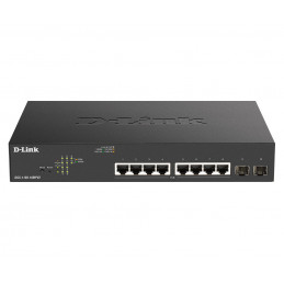 D-Link DGS-1100-10MPV2 Hallittu L2 Gigabit Ethernet (10 100 1000) Power over Ethernet -tuki 1U Musta
