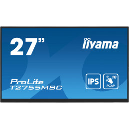 iiyama ProLite T2755MSC-B1 tietokoneen litteä näyttö 68,6 cm (27") 1920 x 1080 pikseliä Full HD LED Kosketusnäyttö Pöydän pinta