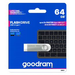 Goodram USB UNO3-0640S0R11 USB-muisti 64 GB USB A-tyyppi 3.2 Gen 1 (3.1 Gen 1) Hopea