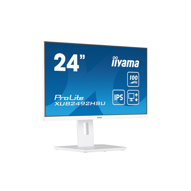 iiyama XUB2492HSU-W6 tietokoneen litteä näyttö 60,5 cm (23.8") 1920 x 1080 pikseliä Full HD LED Valkoinen