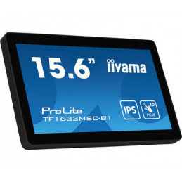iiyama ProLite TF1633MSC-B1 tietokoneen litteä näyttö 39,6 cm (15.6") 1920 x 1080 pikseliä Full HD Kosketusnäyttö Musta