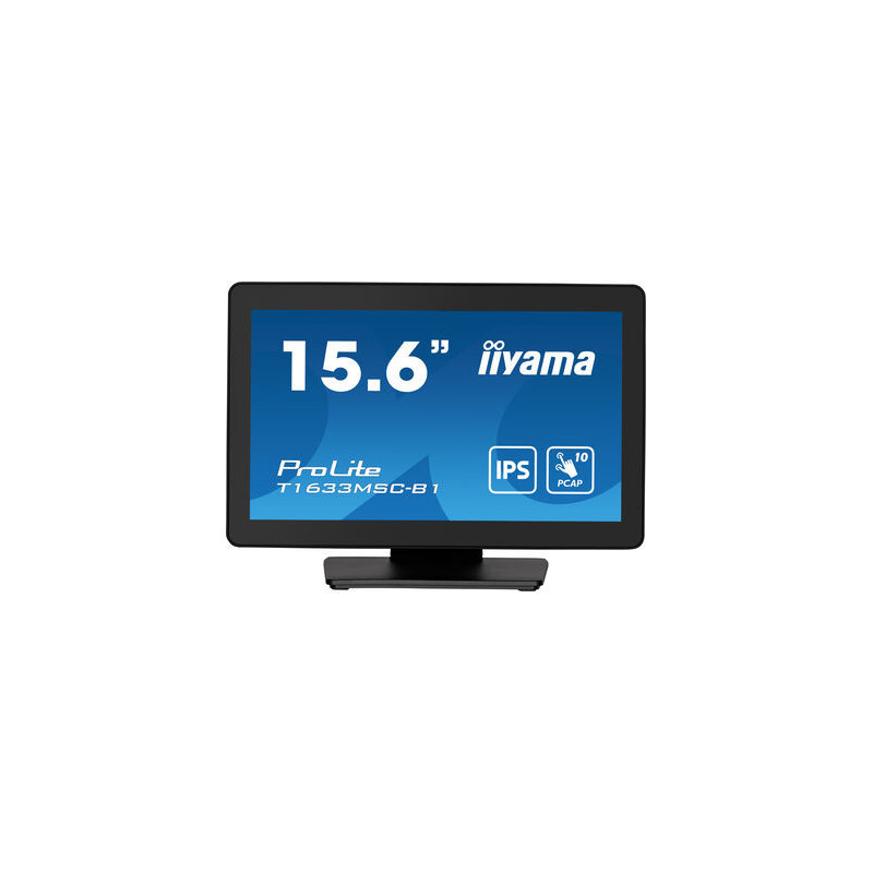iiyama ProLite T1633MSC-B1 tietokoneen litteä näyttö 39,6 cm (15.6") 1920 x 1080 pikseliä Full HD LCD Kosketusnäyttö Musta