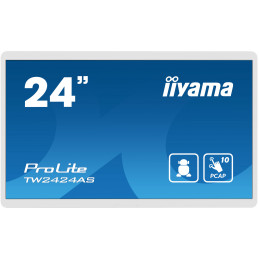 iiyama TW2424AS-W1 infonäyttö Digitaalinen litteä infotaulu 60,5 cm (23.8") Wi-Fi 250 cd m² 4K Ultra HD Musta Kosketusnäyttö