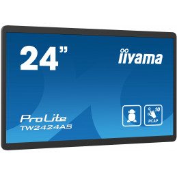 iiyama TW2424AS-B1 infonäyttö Digitaalinen litteä infotaulu 60,5 cm (23.8") Wi-Fi 250 cd m² 4K Ultra HD Musta Kosketusnäyttö