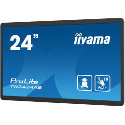 iiyama TW2424AS-B1 infonäyttö Digitaalinen litteä infotaulu 60,5 cm (23.8") Wi-Fi 250 cd m² 4K Ultra HD Musta Kosketusnäyttö