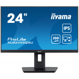 iiyama ProLite XUB2492QSU-B1 tietokoneen litteä näyttö 60,5 cm (23.8") 2560 x 1440 pikseliä Wide Quad HD LED Musta