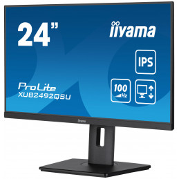 iiyama ProLite XUB2492QSU-B1 tietokoneen litteä näyttö 60,5 cm (23.8") 2560 x 1440 pikseliä Wide Quad HD LED Musta