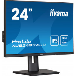 iiyama ProLite XUB2495WSU-B5 tietokoneen litteä näyttö 61,2 cm (24.1") 1920 x 1200 pikseliä WUXGA LCD Musta