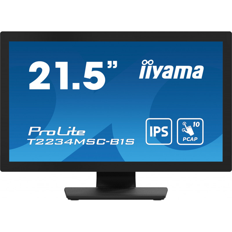 iiyama ProLite T2234MSC-B1S tietokoneen litteä näyttö 54,6 cm (21.5") 1920 x 1080 pikseliä Full HD Kosketusnäyttö Musta