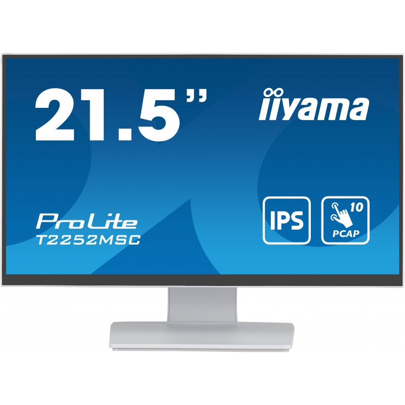 iiyama ProLite tietokoneen litteä näyttö 54,6 cm (21.5") 1920 x 1080 pikseliä Full HD LCD Kosketusnäyttö Taulukko Valkoinen