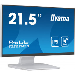 iiyama ProLite tietokoneen litteä näyttö 54,6 cm (21.5") 1920 x 1080 pikseliä Full HD LCD Kosketusnäyttö Taulukko Valkoinen