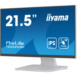 iiyama ProLite tietokoneen litteä näyttö 54,6 cm (21.5") 1920 x 1080 pikseliä Full HD LCD Kosketusnäyttö Taulukko Valkoinen