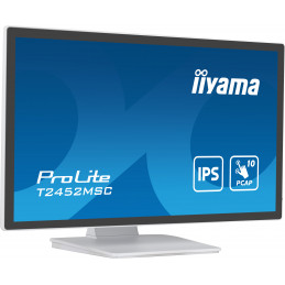 iiyama ProLite tietokoneen litteä näyttö 60,5 cm (23.8") 1920 x 1080 pikseliä Full HD LCD Kosketusnäyttö Monikäyttäjä Valkoinen