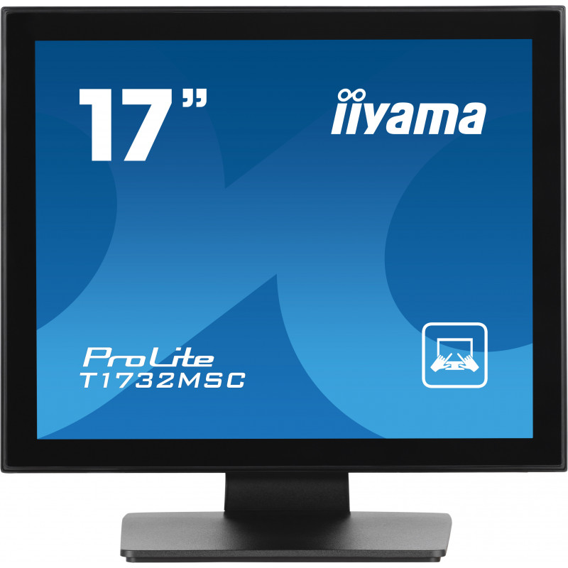 iiyama ProLite tietokoneen litteä näyttö 43,2 cm (17") 1280 x 1024 pikseliä LED Kosketusnäyttö Taulukko Musta