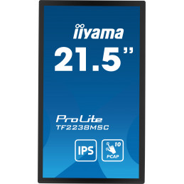 iiyama PROLITE Digitaalinen A-taulu 55,9 cm (22") LED 600 cd m² Full HD Musta Kosketusnäyttö