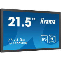 iiyama PROLITE Digitaalinen A-taulu 55,9 cm (22") LED 600 cd m² Full HD Musta Kosketusnäyttö