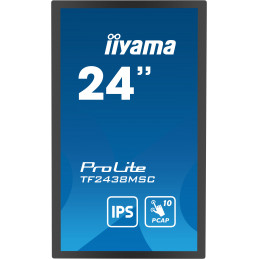 iiyama PROLITE Digitaalinen A-taulu 61 cm (24") LED 600 cd m² Full HD Musta Kosketusnäyttö