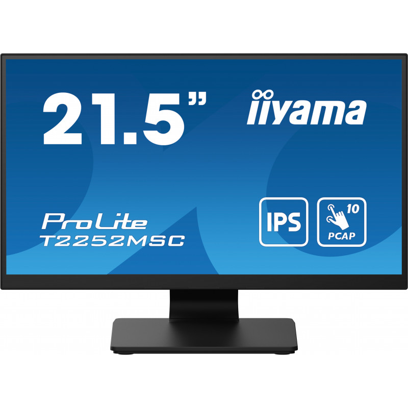 iiyama ProLite T2252MSC-B2 tietokoneen litteä näyttö 54,6 cm (21.5") 1920 x 1080 pikseliä Full HD LCD Kosketusnäyttö Musta