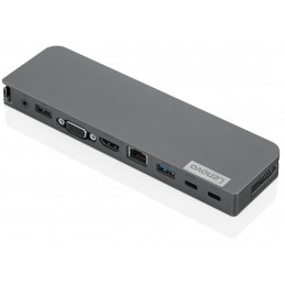 Lenovo 40AU0065UK kannettavien tietokoneiden telakka ja porttitoistin Langallinen USB 3.2 Gen 1 (3.1 Gen 1) Type-C Musta