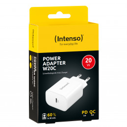 Intenso POWER ADAPTER USB-C 7802012 Universaali Valkoinen AC Pikalataus Sisätila