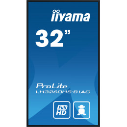 iiyama PROLITE Digitaalinen A-taulu 80 cm (31.5") LED Wi-Fi 500 cd m² Full HD Musta Sisäänrakennettu prosessori Android 11 24 7