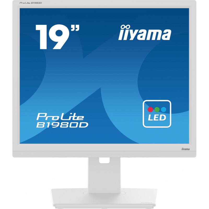 iiyama ProLite B1980D-W5 tietokoneen litteä näyttö 48,3 cm (19") 1280 x 1024 pikseliä SXGA LCD Valkoinen