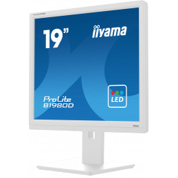 iiyama ProLite B1980D-W5 tietokoneen litteä näyttö 48,3 cm (19") 1280 x 1024 pikseliä SXGA LCD Valkoinen