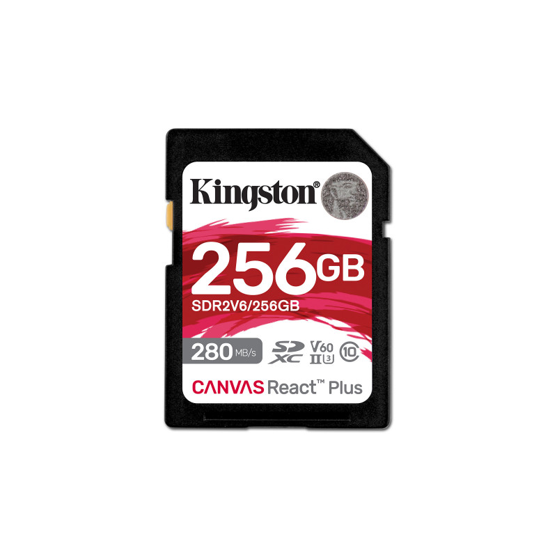 Kingston Technology Canvas React Plus 256 GB SDXC UHS-II Luokka 10