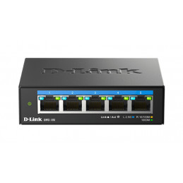 D-Link DMS-105 Hallitsematon L2 2.5G Ethernet (100 1000 2500) Musta