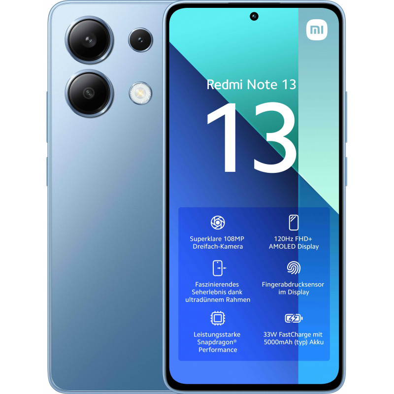 Xiaomi Redmi Note 13 16,9 cm (6.67") Hybridi-Dual SIM Android 13 4G USB Type-C 6 GB 128 GB 5000 mAh Sininen