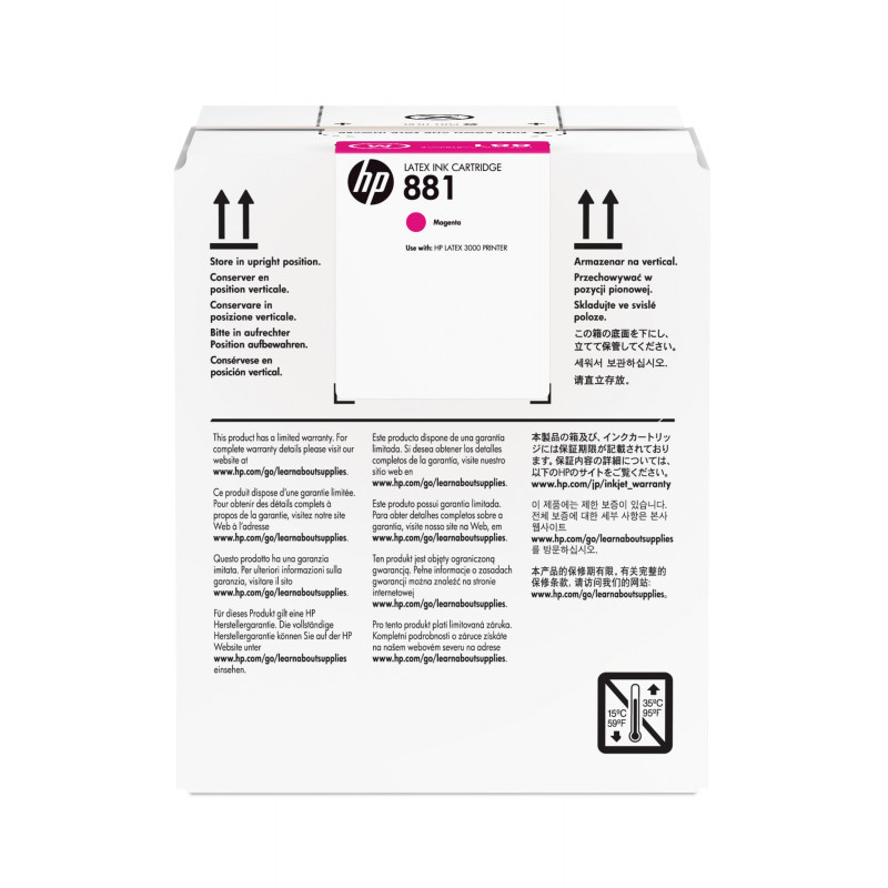 HP 881, magenta lateksimustekasetti, 5 l