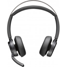POLY Voyager Focus 2 -kuulokemikrofoni lataustelineellä, Microsoft Teams -sertifioitu
