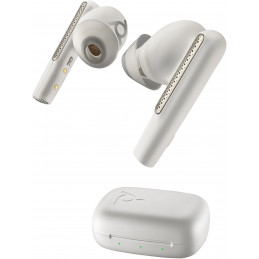 POLY Voyager Free 60 UC -nappikuulokkeet + BT700 USB-C -sovitin + peruslatauskotelo, hiekanvalkoinen