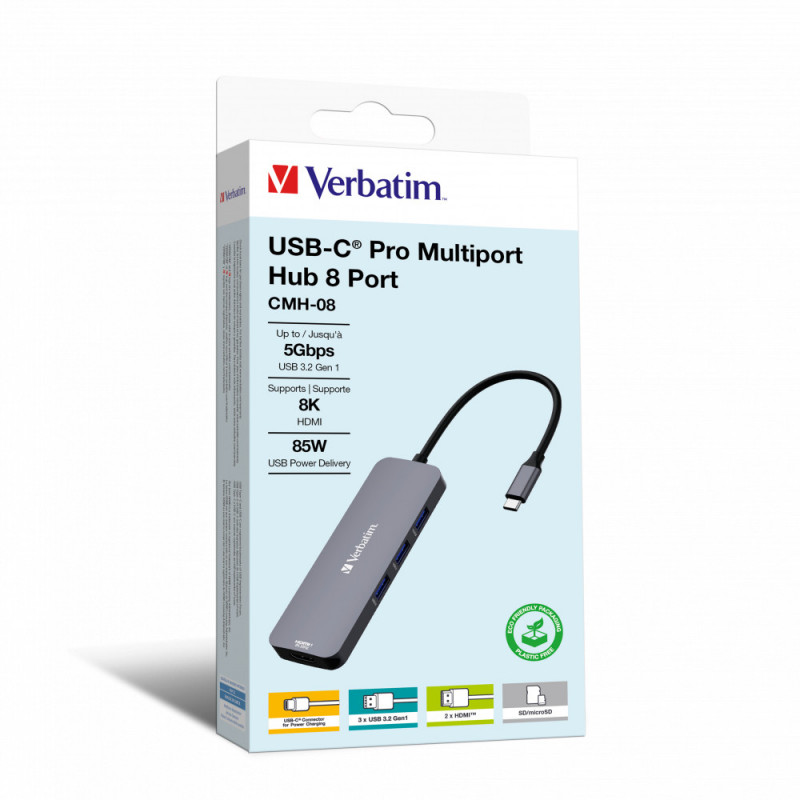 Verbatim CMH-08 USB Type-C 5000 Mbit s Hopea