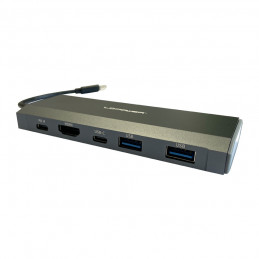 LC-Power LC-HUB-C-MULTI-7-M2 keskitin USB 3.2 Gen 1 (3.1 Gen 1) Type-C 5000 Mbit s Antrasiitti